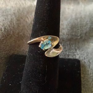 Sterling silver and Blue Topaz Ring